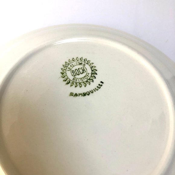 Vintage 60s MCM Boch Belgium Rambouillet Ceramic Handpainted Soup Salad Bowl Set - Picture 9 of 9